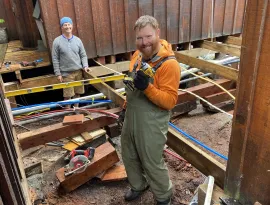 Working on the new deck